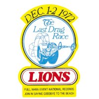 ホットロッド ステッカー LIONS The Last Drag Race 1972 ステッカー