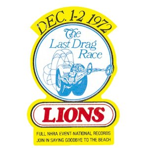 画像1: ホットロッド ステッカー LIONS The Last Drag Race 1972 ステッカー