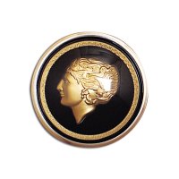 Golden Lady Horn Button