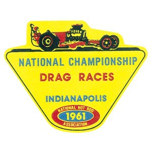 画像1: ホットロッド ステッカー 1961 NHRA INDIANAPOLIS DRAG RACES ステッカー