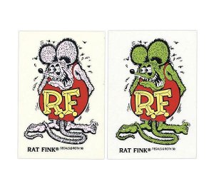 画像1: Rat Fink Made in USA ステッカー 9×5.7cm