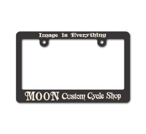 画像2: モーターサイクル ブラック ライセンス フレーム/MOON Custom Cycle Shop