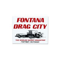ホットロッド ステッカー FONTANA DRAG CITY ステッカー【裏貼りタイプ】