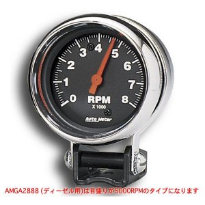 画像1: パフォーマンス 5000RPM ブラック ミニ タコメーター ディーゼル用