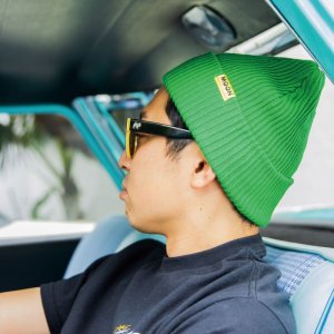 画像6: MOON コットン/アクリル ビーニー キャップ