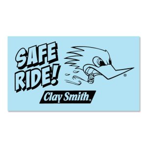 画像1: クレイ スミス ブラック SAFE RIDE! ステッカー