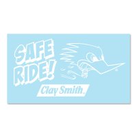 クレイ スミス ホワイト SAFE RIDE! ステッカー