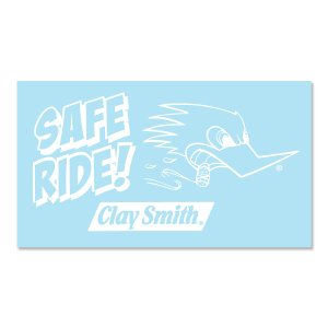 画像1: クレイ スミス ホワイト SAFE RIDE! ステッカー