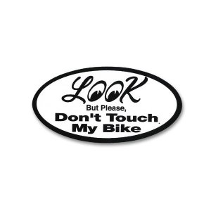 画像1: Look Don't Touch My Bike ステッカー