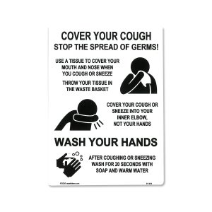 画像1: Cover Your Cough ステッカー (咳エチケット)
