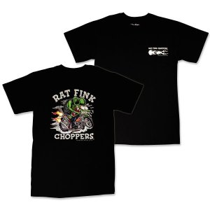 画像1: ラット フィンク モンスター Tシャツ "Rat Fink Choppers" ブラック