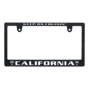 画像1: CALIFORNIA ライセンス プレート フレーム BK/WH for JPN サイズ