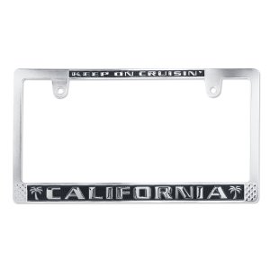 画像1: CALIFORNIA ライセンス プレート フレーム CH/BK for JPN サイズ