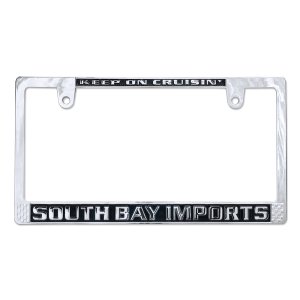 画像1: SOUTH BAY IMPORTS ライセンス プレート フレーム CH/BK for JPN サイズ