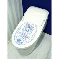 MOON バニー トイレット リッド ステッカー