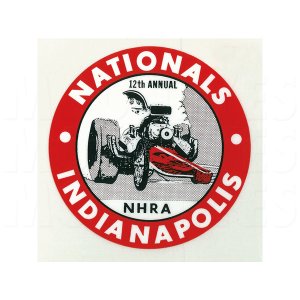 画像1: ホットロッド ステッカー 1966 NHRA INDIANAPOLIS NATIONALS ステッカー