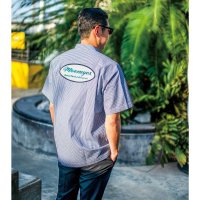 MOON ムーン オーバル ロゴ シアサッカー ワーク シャツ