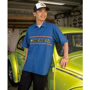 画像1:  MOON ライン パネル ワーク シャツ