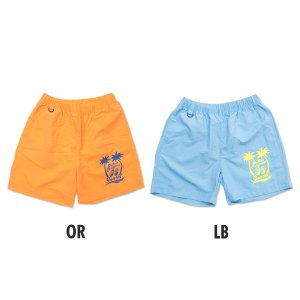 画像1:  MOON Palm Tree ナイロン ショート パンツ