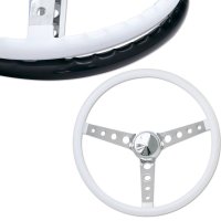 MOONEYES ORIGINAL "4-Holes Finger Grip" Steering Wheel 38cm(15") White