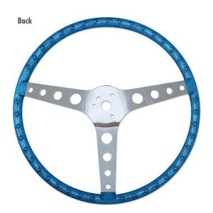 画像11: MOONEYES ORIGINAL California Metal Flake 4-Holes Finger Grip Steering Wheel  38cm(15")