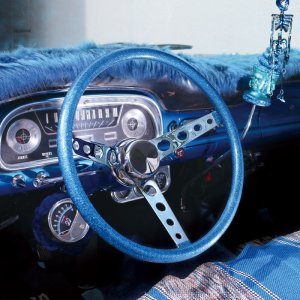 画像2: MOONEYES ORIGINAL California Metal Flake Finger Grip Steering Wheel  38cm(15")