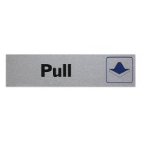 メタル サイン プレート ステッカー PULL Horizontal (引く/横)