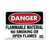 DANGER FLAMMABLE MATERIAL (危険、可燃性物質)