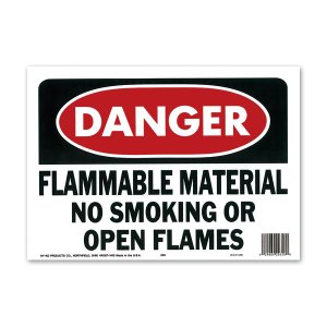 画像1: DANGER FLAMMABLE MATERIAL (危険、可燃性物質)