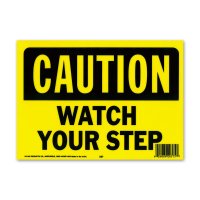 CAUTION WATCH YOUR STEP (警告、足下に注意してください)