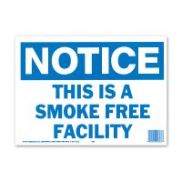 NOTICE SMOKE FREE FACILITY (注意、この施設は禁煙です)