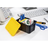 ツール ボックス Black Bin with Yellow Lid 0.7L (0.75 QT)