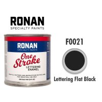 レタリング フラット ブラック F0021 - Ronan Paints 237ml