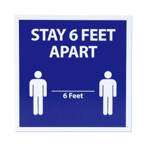 画像2: Stay 6 Feet Apart (6 フィート 距離をおいてください)サイン