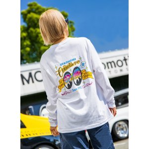画像1: 横浜DeNAベイスターズ x MOONEYES 2025 ロングスリーブ Tシャツ