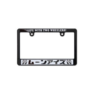 画像2: ムーンアイズ LIFE WITH TWO WHEELERS ライセンス プレート フレーム for モーターサイクル ブラック【for 126cc UP】