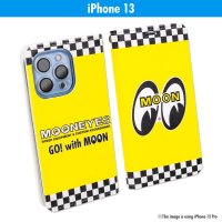 MOON チェッカー iPhone 13 フリップ ケース