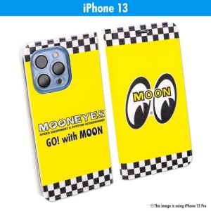 画像1: MOON チェッカー iPhone 13 フリップ ケース