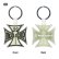 画像3: MOON Equipped Iron Cross キーリング (3)