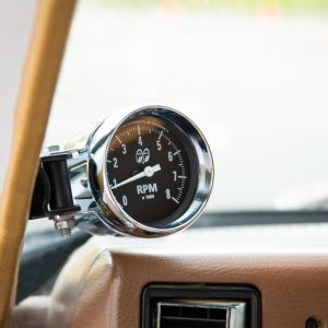 画像1: MOON Mini Tachometer Black 8000rpm