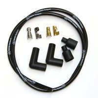 MOON Equipped ブラック シリコン スパークプラグ ワイヤー セット for H-D