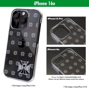 画像1: MOON Equipped アイアン クロス iPhone 16e ハードケース クリア