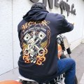 MOON CUSTOM CYCLE SHOP ジップ パーカー