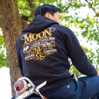 MOON Custom Cycle Shop ジップ フーディー