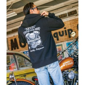 画像1: MOON Custom Cycle Shop パンヘッド ジップ フーディー