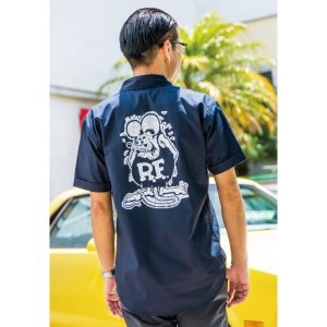 画像1: Rat Fink ショート スリーブ ワークシャツ