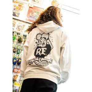 画像1: Standing Rat Fink Mono ジップ フーディー