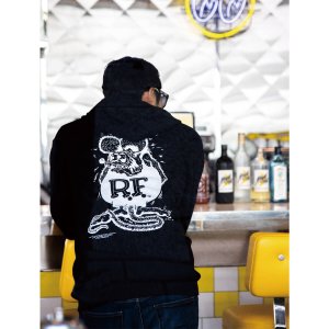 画像3: Standing Rat Fink Mono ジップ フーディー
