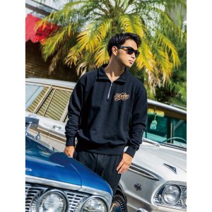 画像3: MOON Modern Script Logo ハーフジップ スウェットシャツ