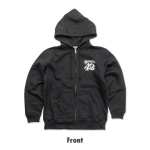 画像2: 【通販限定/11月上旬お届け予定】MOONEYES 40th Anniv. Square Logo ジップ フーディー